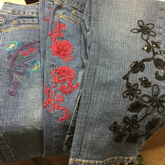Coldwater Creek Denim - 3 pairs gently used embellished jeans
